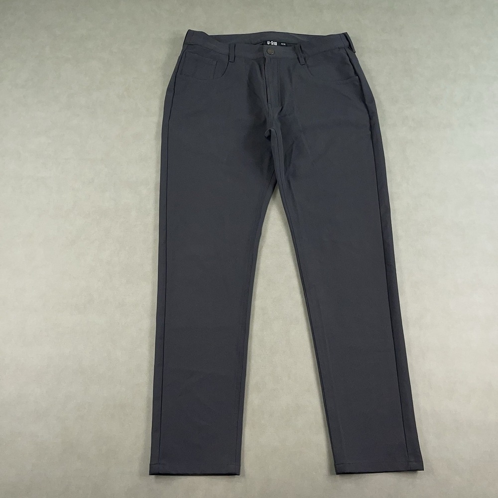 Under 510 Chino Pants Mens 32/28 Dark Gray Slim Fit Tech Jon Performance Stretch
